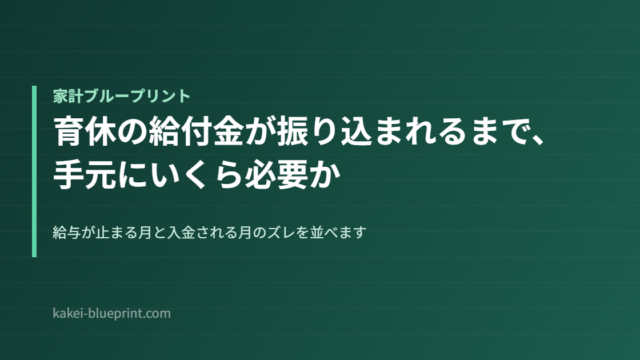 育休の給付金が振り込まれるまで、手元にいくら必要か