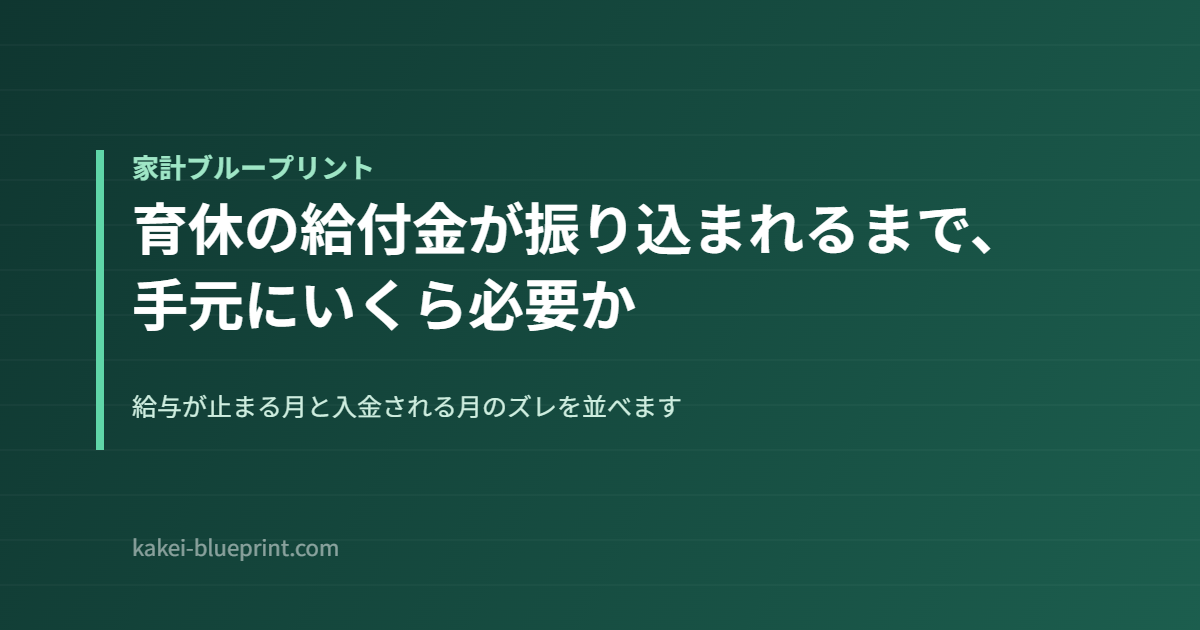 育休の給付金が振り込まれるまで、手元にいくら必要か