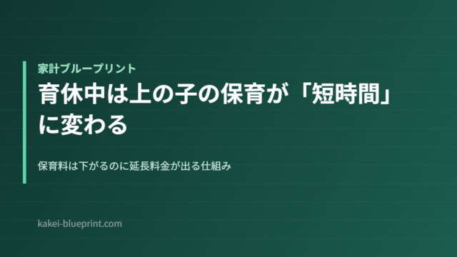 育休中は上の子の保育が「短時間」に変わる