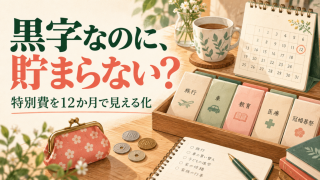 黒字なのに、貯まらない？ 特別費を12か月で見える化