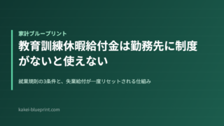 教育訓練休暇給付金は勤務先に制度がないと使えない