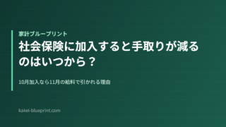 社会保険に加入すると手取りが減るのはいつから？
